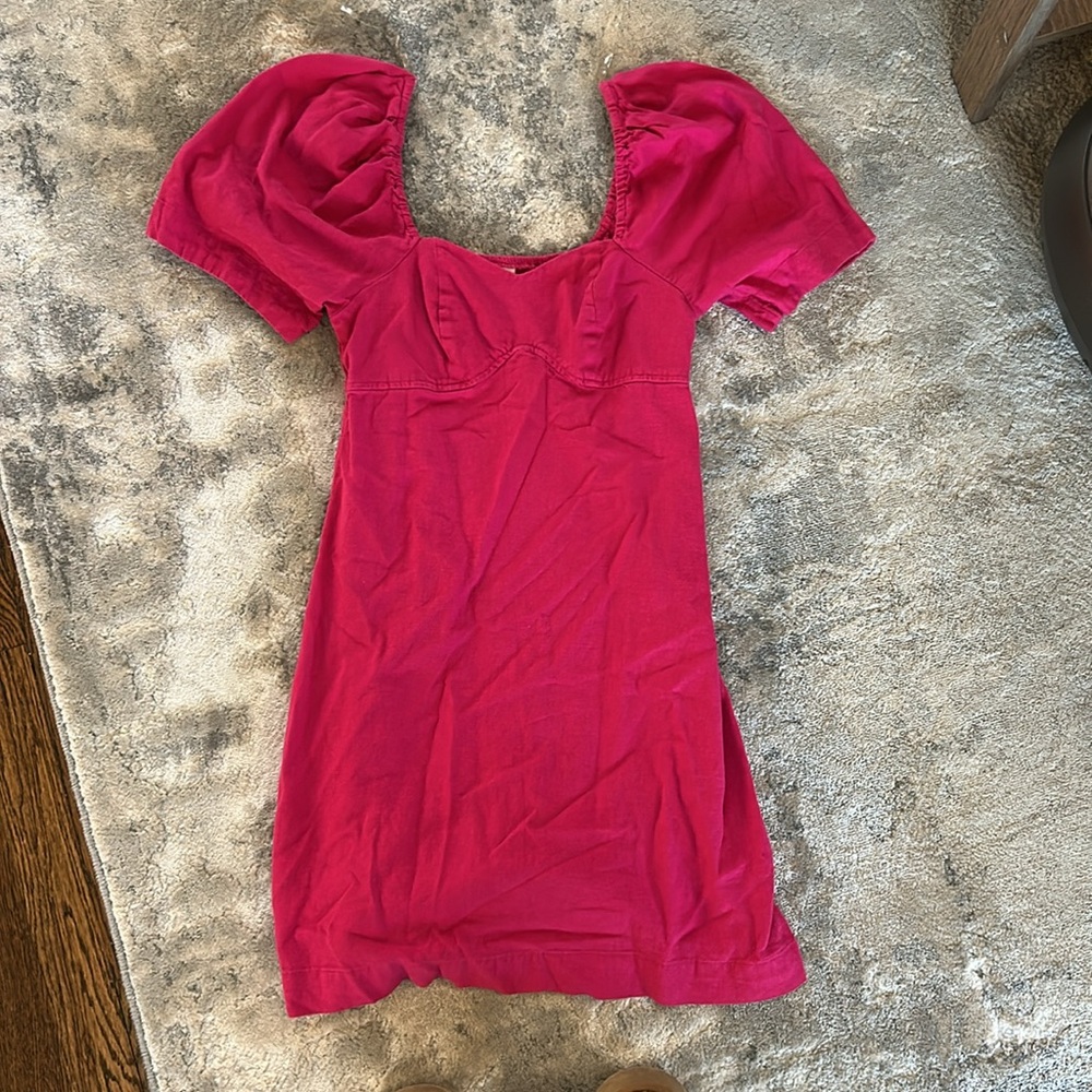 A NEW DAY LINEN BLEND MINI DRESS